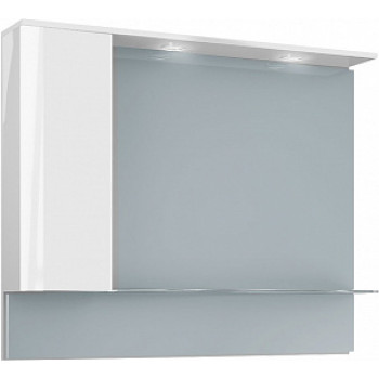 Зеркало-шкаф Edelform Amata 100 с подсветкой, белый глянец