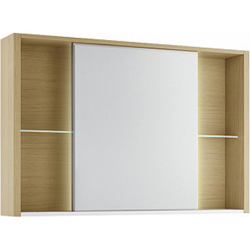 Зеркало-шкаф Edelform Unica 100 белый глянец, дуб гальяно