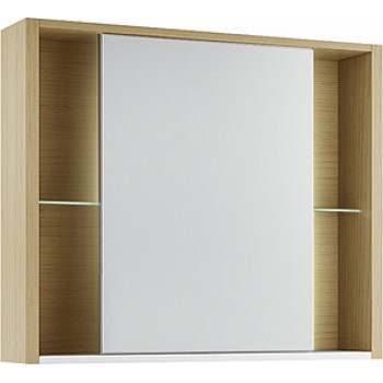 Зеркало-шкаф Edelform Unica 80 белый глянец, дуб гальяно