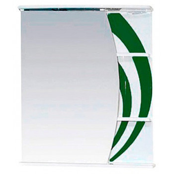 Зеркало-шкаф Misty Каролина 60 L зеленое стекло