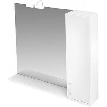 Зеркало-шкаф Triton Джуно 100 R с подсветкой, белый