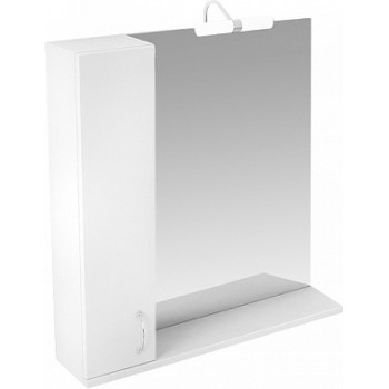 Зеркало-шкаф Triton Джуно 80 L с подсветкой, белый