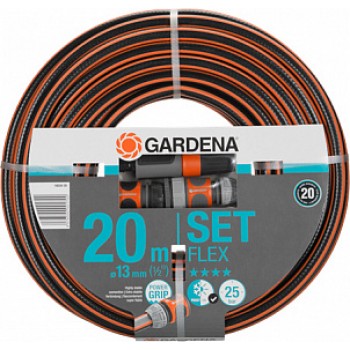 Шланг ПВХ Gardena Flex 18034-20 13 мм (бухта: 20 м) с фитингами и наконечником для полива