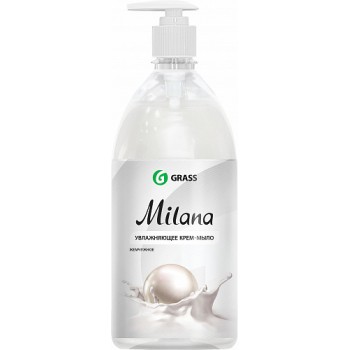 Жидкое мыло Grass Milana крем-мыло с дозатором, жемчужное, 1 л